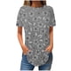 thumbnail image 2 of Fiudx Ofertas Flash Del Día Solo En Línea Top Suelto con Cuello Redondo y Estampado de Moda Informal de Verano para Mujer, 2 of 3
