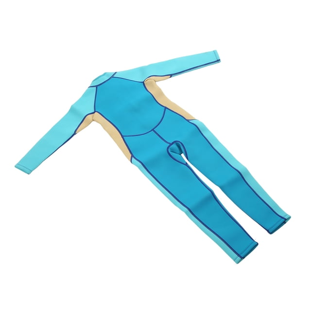 Traje De Neopreno Para Niños De 2,5 Mm, Diseño De Cremallera Abierta En La Espalda, Bloque De Color, Traje De Buceo Elástico En Cuatro Direcciones Para Niños Pequeños Y