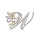 thumbnail image 1 of Broche de letras en inglés con forma de elfo de moda, alfiler para ropa con incrustaciones de diamantes, accesorios para suéteres y ángeles, 1 of 6