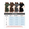 thumbnail image 2 of Gustave Women's Sundress Short Sleeve Casual T-shirt Dress, Crew Neck Loose Flowy Swing Tunic Dress Summer (Gray, M), 2 of 10