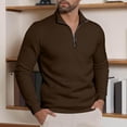 thumbnail image 4 of Yyuenw Mens Mock Neck Pullover Long Sleeve Quarter Zip Solid Sweatshirts Casual Athletic Slim Fit Sweatshirts for Men, 4 of 4