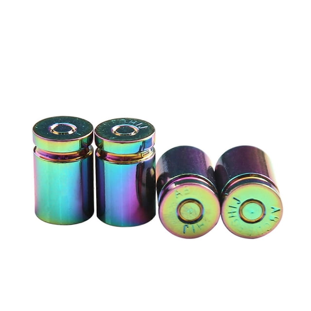 4Pcs Tire Valve Stem Cover Caps Aluminum Car Wheel Air Pressure Valve Cap Shell Dust Cap for Automotive Motorcycles Bicycles Tire Universal
