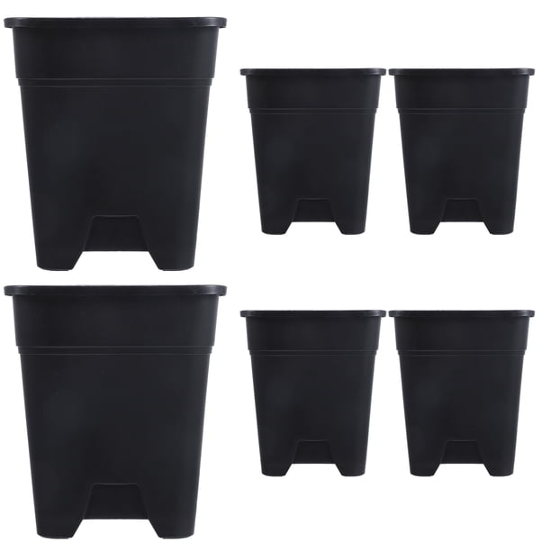6 uds maceteros de plástico para flores, macetas para plantas de jardín, macetas para vivero, soportes para flores