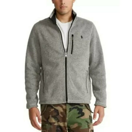 Polo Ralph Lauren Men's Fleece Mockneck Jacket Heather Grey Size XXL / 2XL
