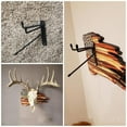 thumbnail image 3 of European Deer Mount Plaque Prey Display Rack Wooden Background Stars and Stripes Patterns Home Decor  A, 3 of 7