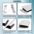 thumbnail image 5 of Soporte horizontal para PS5, soporte base para accesorios PS5 con 4 puertos USB para sincronización y carga, soporte de escritorio compatible con Playstation 5 Disc y ediciones digitales (blanco) JM soporte horizontal, 5 of 5
