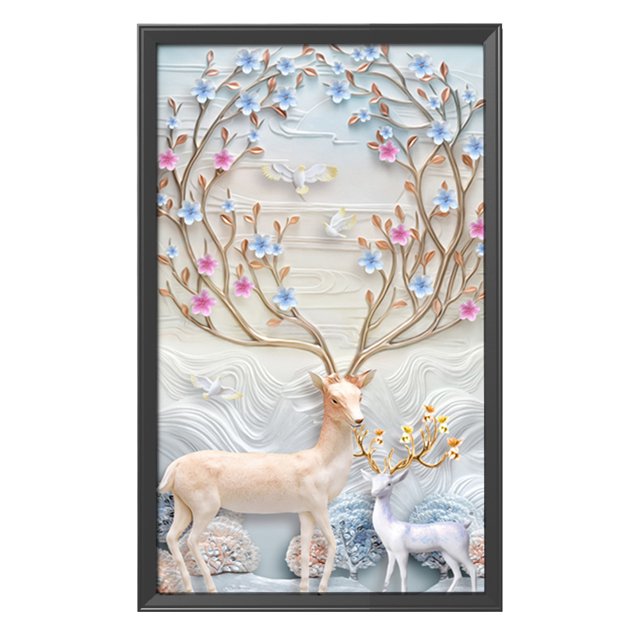 Cuadros Decorativos Elk Impreso Kits de punto de cruz Bordado DIY Costura 11CT (HH0830) Ehuebsd embutido en tela