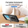 thumbnail image 6 of Nalacover Heavy Duty Case for Samsung Galaxy Z Flip5 with Rotated Ring Holder Kickstand Bracket, Military Grade Rugged Cover with Magnetic Car Mount TPU Shockproof Lens Protective Case, Black/Black, 6 of 10