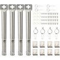 thumbnail image 1 of 4 Piezas De Repuesto De Parrilla De Gas De Acero Inoxidable Ajustable Universal Accesorios De Parrilla De Quemador De Manguera Recta (Color: Plata), 1 of 5
