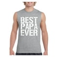 thumbnail image 1 of MmF - Men's Graphic T-Shirt Sleeveless, up to Men Size 3XL - Best Papa, 1 of 2