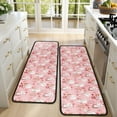 thumbnail image 4 of Kitchen Rugs Sets Of 2,Pink Christmas Snowman Pattern Anti Fatigue Kitchen Mat Rugs Non Slip Washable,Decorative Kitchen Floor Mats for Kitchen,Sink,Laundry,17"x47"+17"x47", 4 of 5