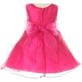 thumbnail image 2 of Baby & Infant Flower Girl Dress with Crystal Organza Cascading Ruffles Fuchsia L CC1101B, 2 of 4