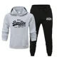 thumbnail image 5 of Otoño Invierno nueva impresión hombres mujeres moda Casual chándales al aire libre Fitness trotar conjuntos con capucha deportes Harajuku Sudadera con capucha + pantalones traje, 5 of 5