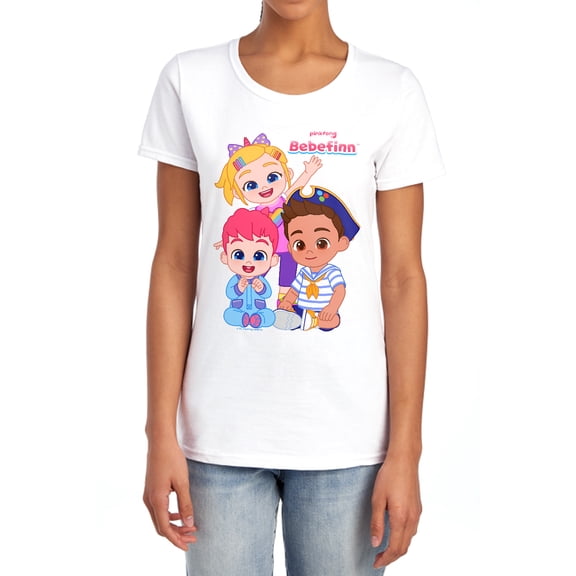 Bebefinn Siblings Women's T Shirt, White, Large