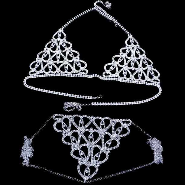 Jinsinto Sexy Women Jewelry Underwear Rhinestone Body Chain