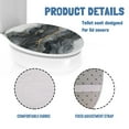 thumbnail image 5 of ZUXONGSY Marble Print Flannel Toilet Cover Elongated Toilet Cover Protector Universal Full Coverage Design Decorative Round Elongated Toilet Lid Covers Easy to Install Bathroom Decor, 5 of 6