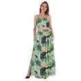 thumbnail image 1 of Bimba 2 Pcs Robe de Plage Aguichant pour Femmes Imprimée Smockée Crop Top & Longue Jupe Ensemble, 1 of 7