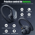 thumbnail image 2 of Auriculares Inalámbricos Deportivos Bluetooth Con Ganchos Negro, 2 of 5