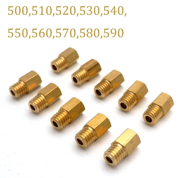 10pcs/set Hex Type Main Jets 5.2x0.75 Thread 6mm Head for MIKUNI Carburetor VM/TM/TMX RX100 AX100 TM24 27 28 Injector Nozzle