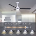 thumbnail image 3 of Matthews Fan Company AKLK-MWH-BK-42 Alessandra 42” Matte White Ceiling Fan with 3 Matte Black Blades, Integrated LED Light Kit, Remote Control, Indoor/Outdoor Wet Rated, 3 of 6