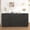4 Door Cabinet with USB Ports and Outlets + Black, variant on NYBOPAVIS Mid-Century Walnut TV Stand, Fluted 4-Door Media Console with Power Outlet, Handleless Wave Design Storage Cabinet for Living Room