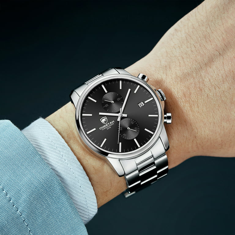 CHEETAH Brand Men Watches Chronograph Quartz Watch Men Stainless Steel  Waterproof Sports Clock at Rs 3993.81, Hand Watch, हाथ की घड़ी, रिस्ट वाच  - My Online Collection Store, Bengaluru