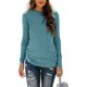 thumbnail image 1 of Blusa de mujer color sólido cuello redondo manga larga sudadera FleinngHoz JD710495522, 1 of 3