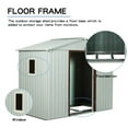 thumbnail image 2 of 8ft x 4ft Outdoor Metal Storage Shed White - Galvanized Steel Tool Shed with Sliding Doors, Lock & Metal Foundation Included, 2 of 10