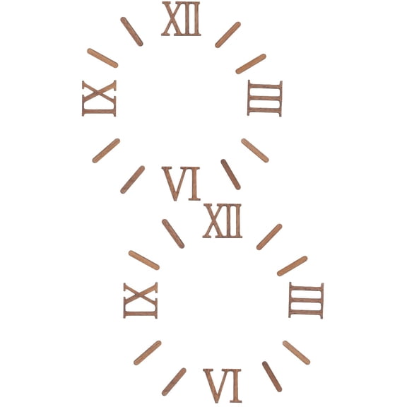 2 Sets  of Clock Wooden Numbers DIY Digital Clock Numbers Hanging Clock Wood Roman Numerals Decors