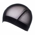 thumbnail image 1 of Men Baotou Hat Elastic Regular Fit Haircut Protection Soft Dome Stretchable Weaving Cap Mesh Net Hairnet Headwear, 1 of 5