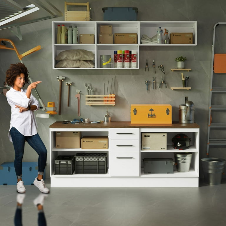Madesa 4-Piece Garage and Utility Room Storage Cabinet Set