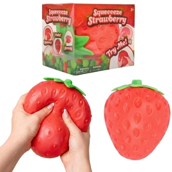 Strawberry Squishy Slow Rising Strawberry Stress Ball Squeezing Stress Relief Fidget Party Favor Gift
