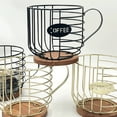 thumbnail image 3 of Coffee Pod Holder Large Capacity Metal Wood For Organizing Coffee Accessories At Home, 3 of 3