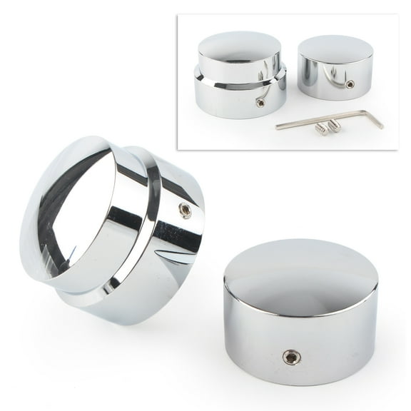 ZS Chrome Motorcycle Rear Axle Nut Cover Cap Sets for Harley Dyna XG XL 883 1200 Fat Boy Softail 2Pcs/Set