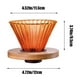 thumbnail image 2 of Filtro de café, taza de vidrio filtrante, vidrio portátil, preparado a mano, filtro reutilizable, base de madera extraíble, taza de goteo de vidrio colorida, naranja, 2 of 6