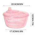 thumbnail image 4 of Household Vegetable Dehydrator, Salad Spinner Dryer, Plastic Fruit Basket, Rotary Drain Basket for Kitchen, Sink, Fresh Greens, Pink, by FAJHHA, 4 of 6