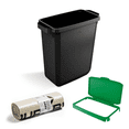 thumbnail image 3 of DURABIN 60L Black Bin and Green Hinged Lid & 25x 110L Bin Bags, 3 of 8