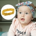 thumbnail image 6 of Polka Dot Bow Headband Fashion Cute Cotton Hair Band for Teenager Yellow  7.7Inch, 6 of 6