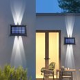 thumbnail image 4 of Summercome Solar Wall Lights Outdoor, White Light Gradient Solar Lights for Outside Waterproof, Up and Down Lighting Solar Fence Lights Outdoor for Garden Patio Yard Porch Decorative (4 LED), 4 of 9
