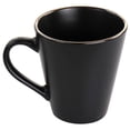 thumbnail image 4 of Elama Paul 6 Piece Stoneware Mug Set in Matt Black with Gold Rim, 4 of 6
