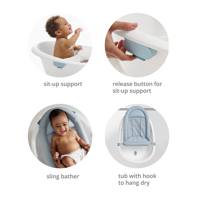 Skip Hop Wave 4-in-1 Baby Bath Tub with Sling photo 4
