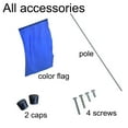 thumbnail image 3 of KHAMPA Color Guard Flags with Pole- Blue Lightweight Spinning Flags for Performances - Durable Construction - Ideal for Marching Bands, Drum Corps, and Dance Teams, 3 of 12