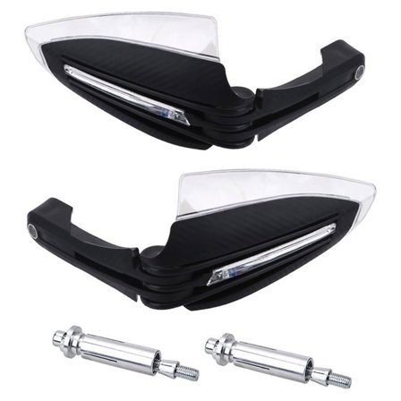 OUNONA Black Windproof Handlebar Guard for Motorbike Made of ABS and Acrylic Durable with Balance Weight 1 Set