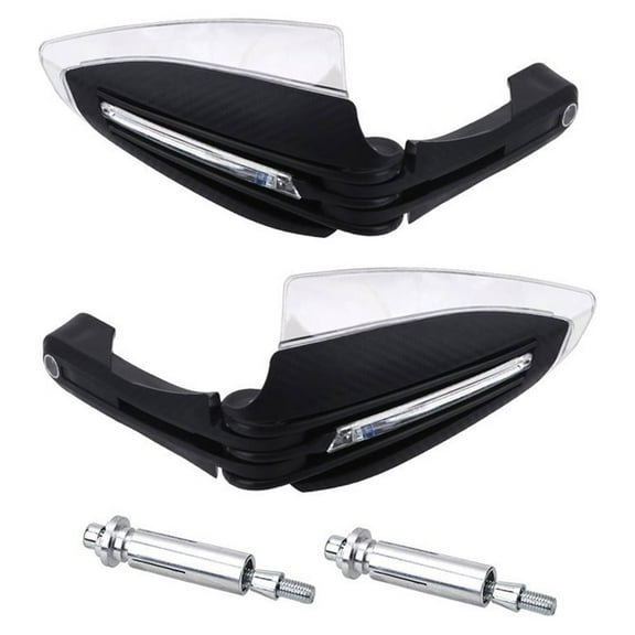 OUNONA Black Windproof Handlebar Guard for Motorbike Made of ABS and Acrylic Durable with Balance Weight 1 Set