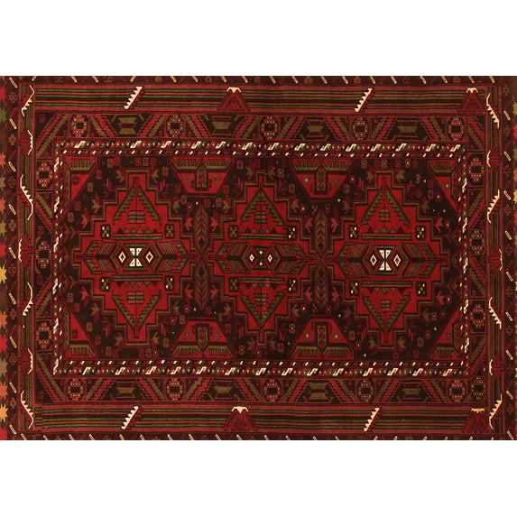 Ahgly Company Indoor Rectangle Persian Orange Traditional Area Rugs, 2' x 4'
