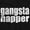 Black, variant on Gangsta Napper Rap Hip-hop Humor Toddler Boy Girl T Shirt Infant Toddler Brisco Brands 12M