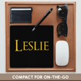 thumbnail image 4 of 3dRose, Leslie prominent boy name in the America. Yellow on black talisman, MousePad, 4 of 7