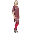 thumbnail image 1 of Bimba Women's Brown Tunic 3/4 Sleeve Printed kurti Kurta Ethnic Dress Wear-26, 1 of 5