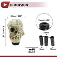 thumbnail image 4 of Perilla de cambio de 8.1 cm de Unique Bargains, calavera de resina para vehículos automáticos y manuales con 3 adaptadores, amarilla, 1 juego, 4 of 7