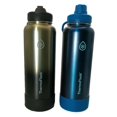 thumbnail image 2 of ThermoFlask Stainless Steel Water Bottle, 40 oz, 2-Pack (Silver/Blue Brushed), 2 of 6